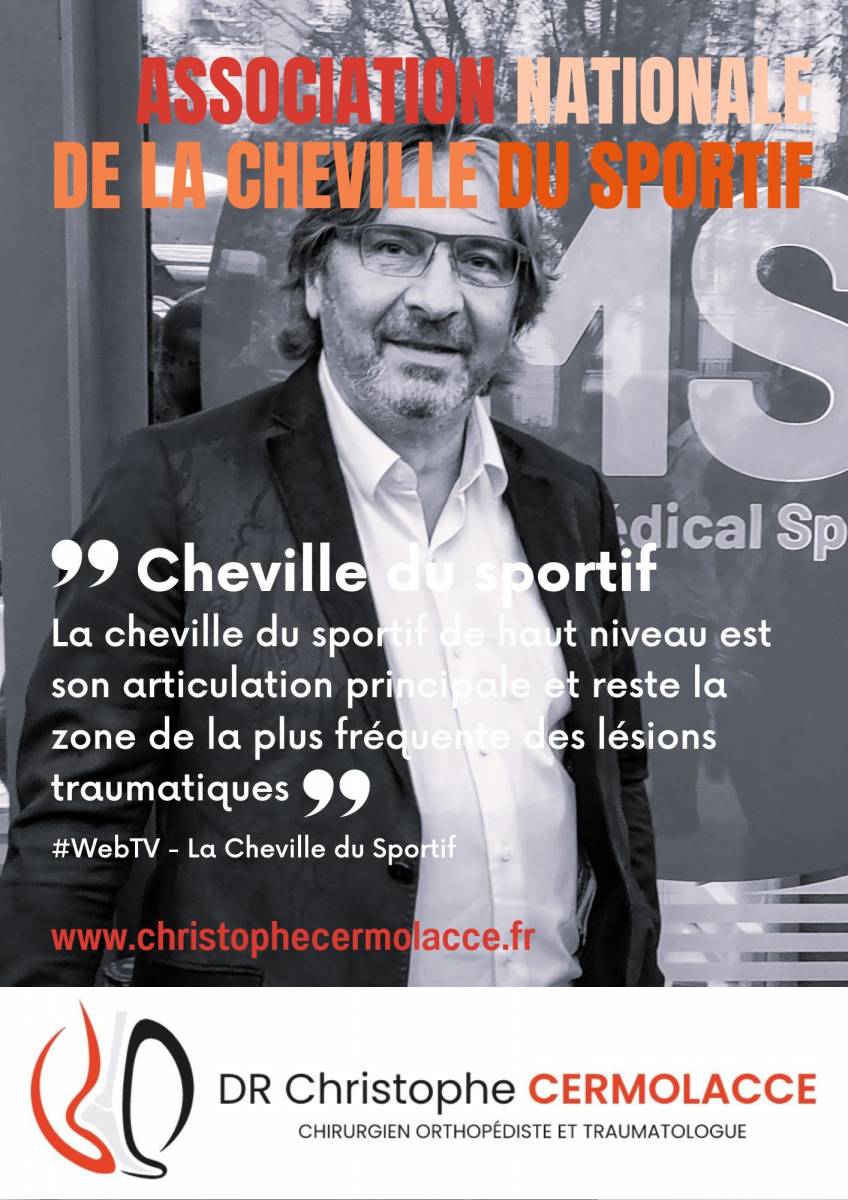 le Docteur Christophe Cermolacce, chirurgien orthopédiste à l'ICP Paris, indique que la cheville est l'articulation principale du sportif 