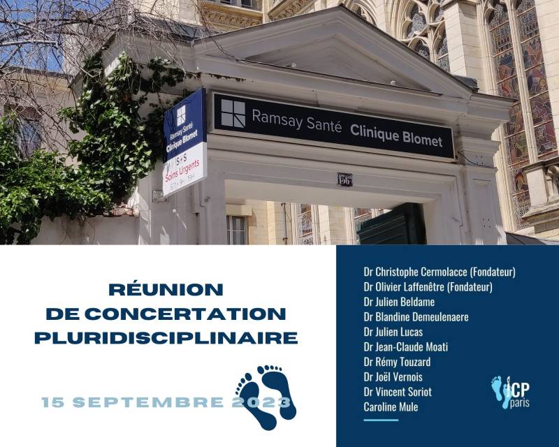 l'Institut de la Cheville et du Pied à Paris, 7 chirurgiens orthopédistes et traumatologues